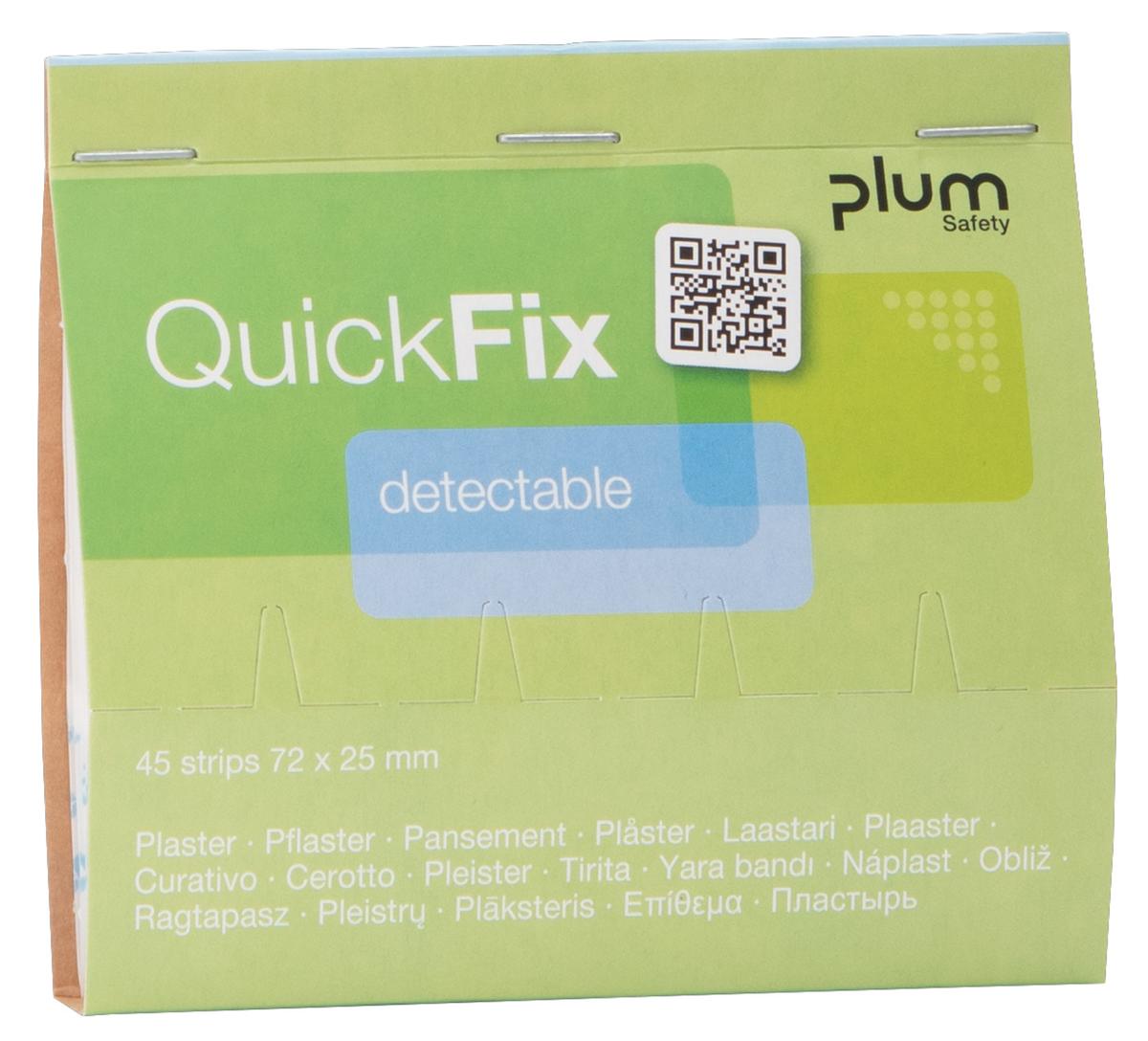 Refill QuickFix for plaster dispenser; blue detectable 45 pieces