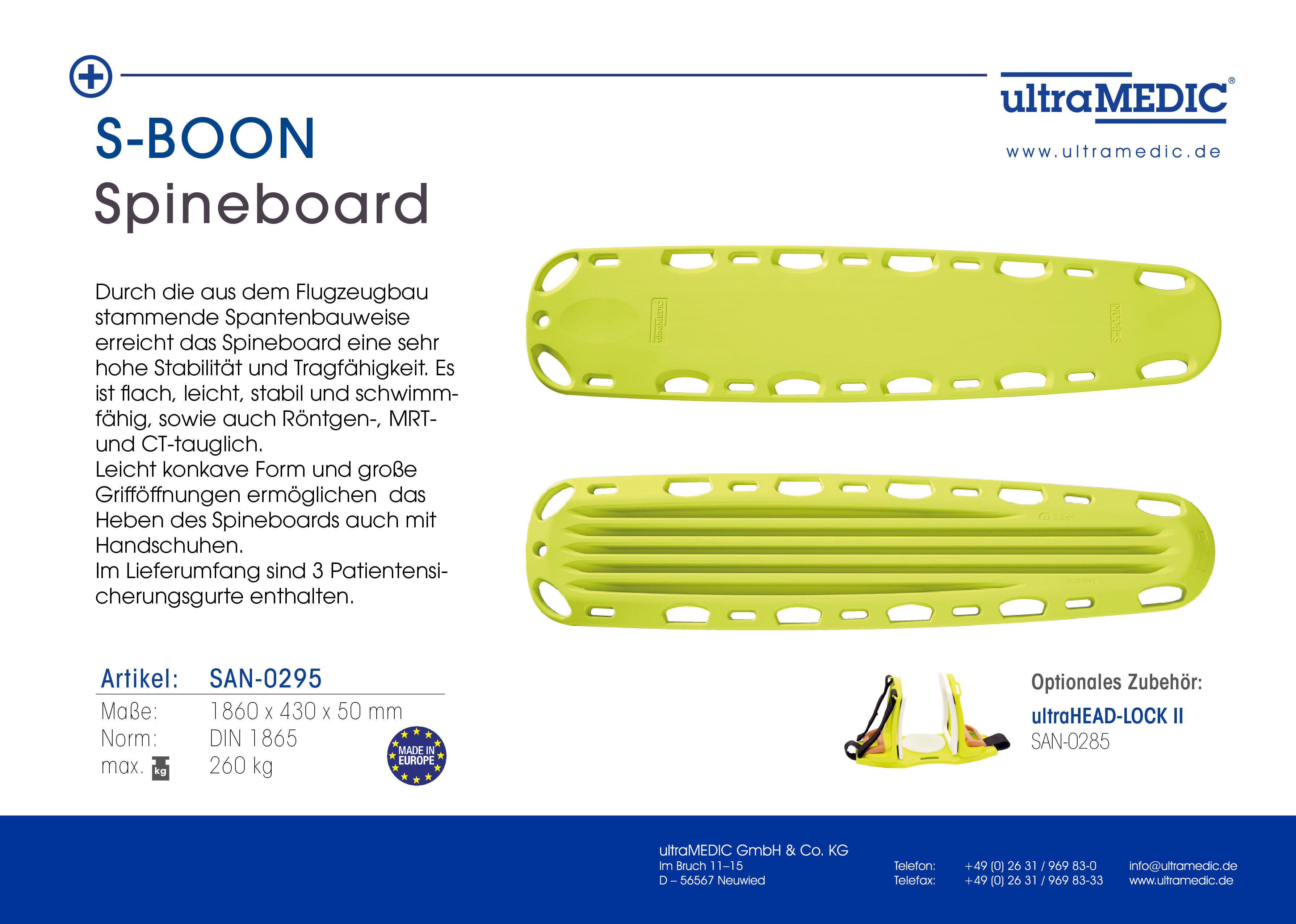S-BOON spine board